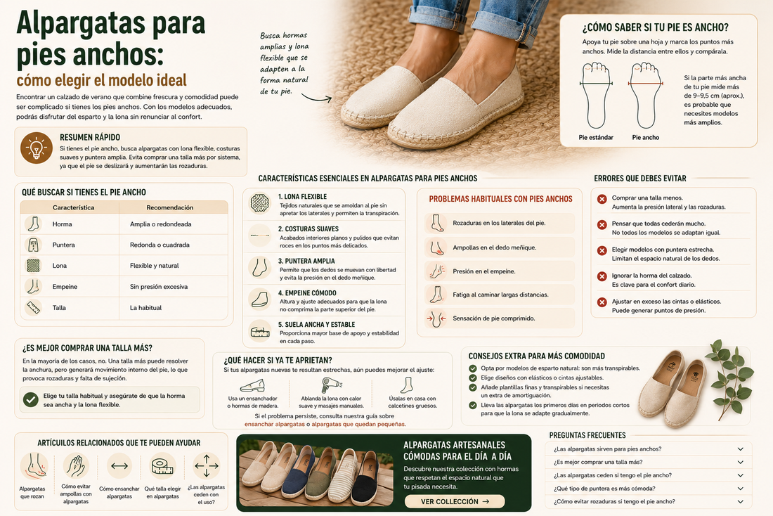 Alpargatas para pies anchos