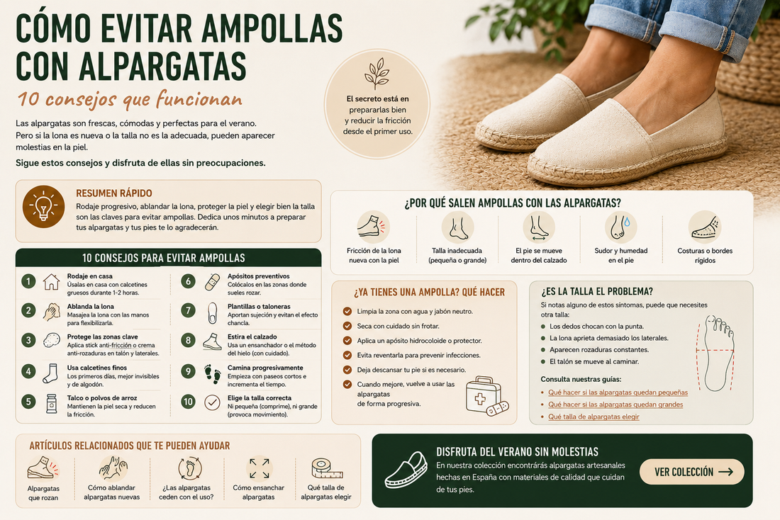 Cómo evitar ampollas con alpargatas