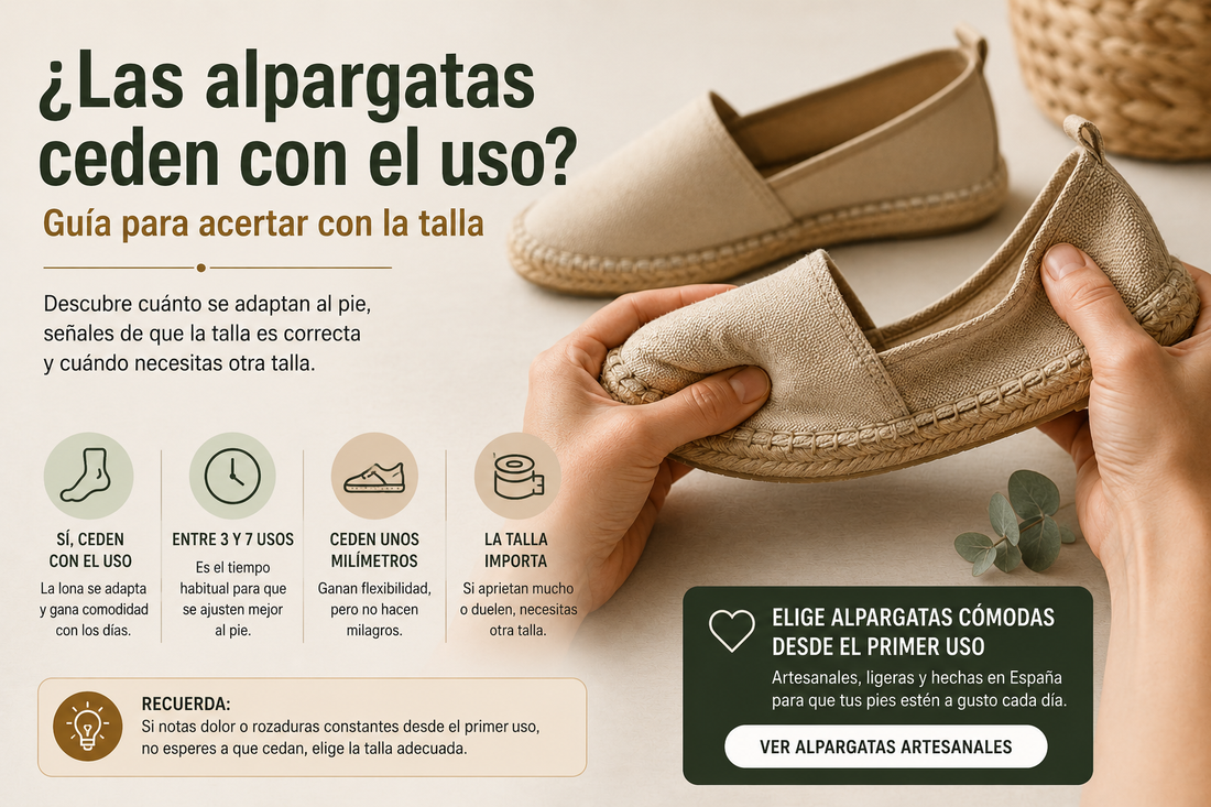 ¿Las alpargatas ceden con el uso?