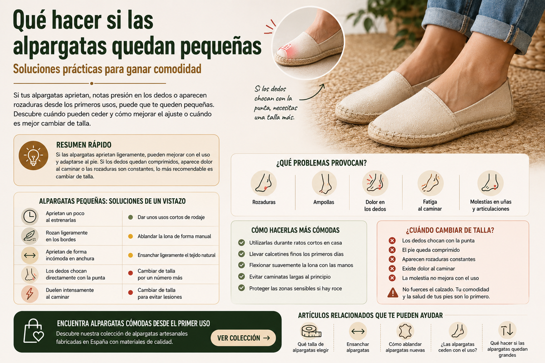 alpargatas quedan pequeñas